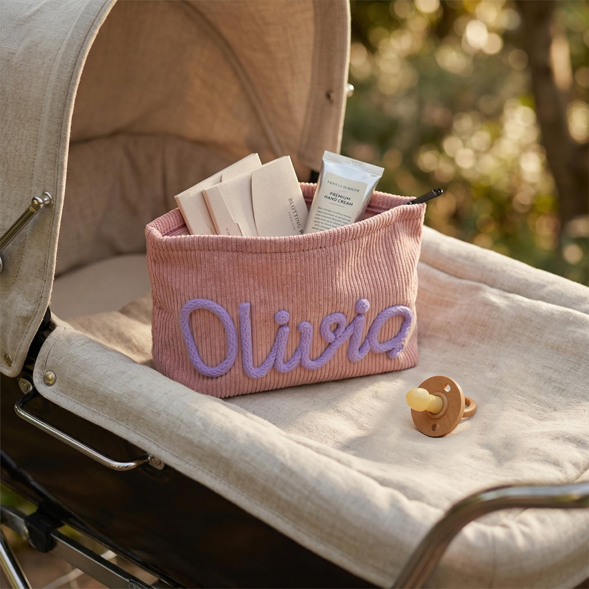 Personalized Name Chenille Travel Makeup Bag - Gift For Mom, Girlfriend, Women, Summer Gift HO82 902066