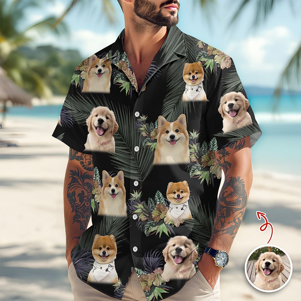Custom Dog Photo Hawaii Shirt Gift For Pet Lovers TH10 169355