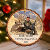 Custom Photo The Year I Went on My First Hunt Wooden Ornament, Personalized Hunting Keepsake TH10 171357