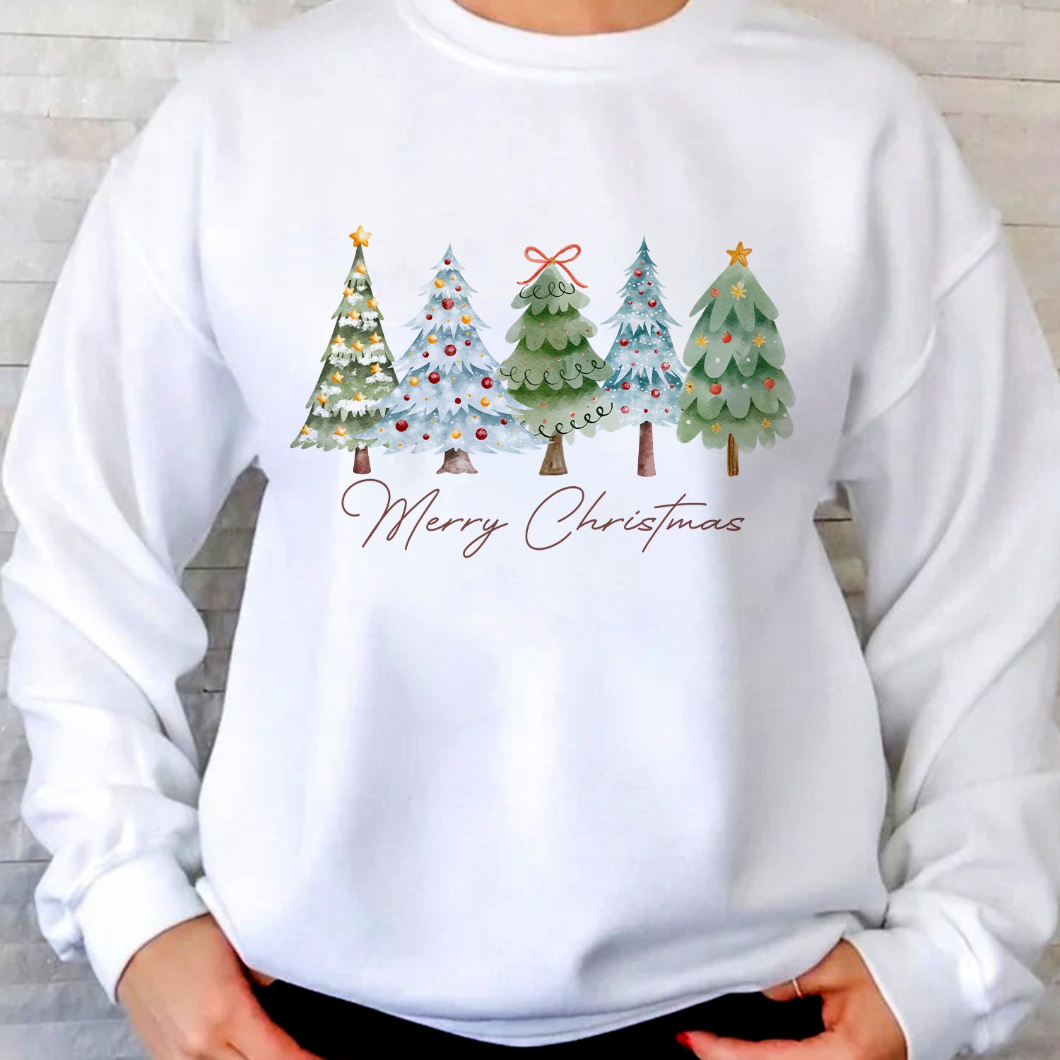 Merry Christmas Trees Christmas Sweatshirt HO82 893204