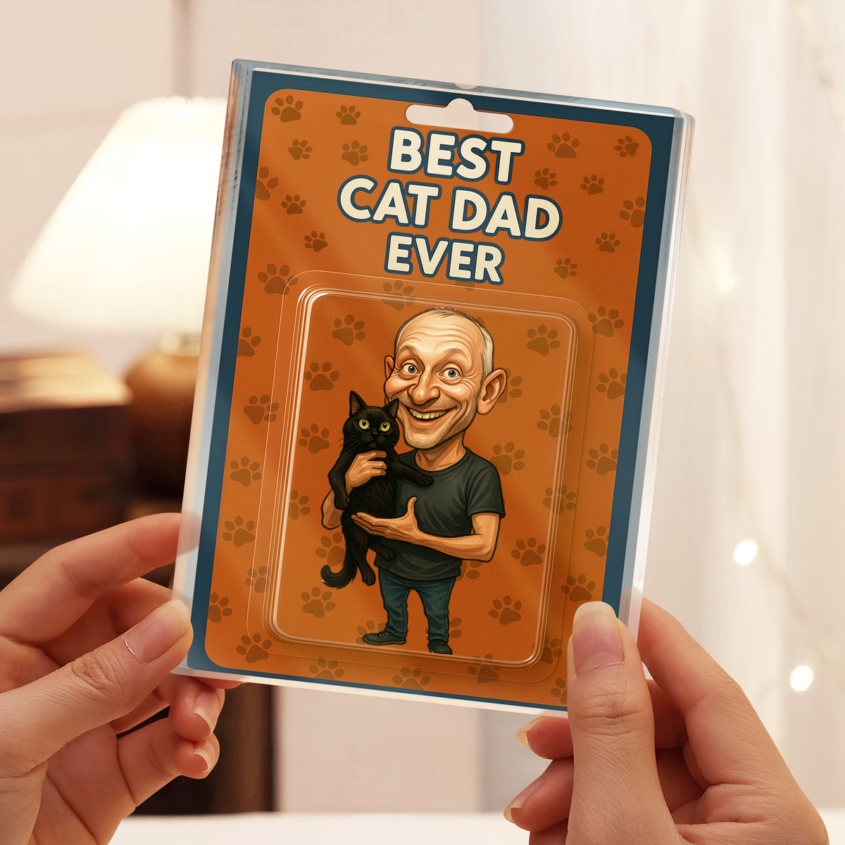 Custom Photo Best Cat Dad Action Figure Acrylic Block Father's Day Gift For Cat Dad HA75 892366