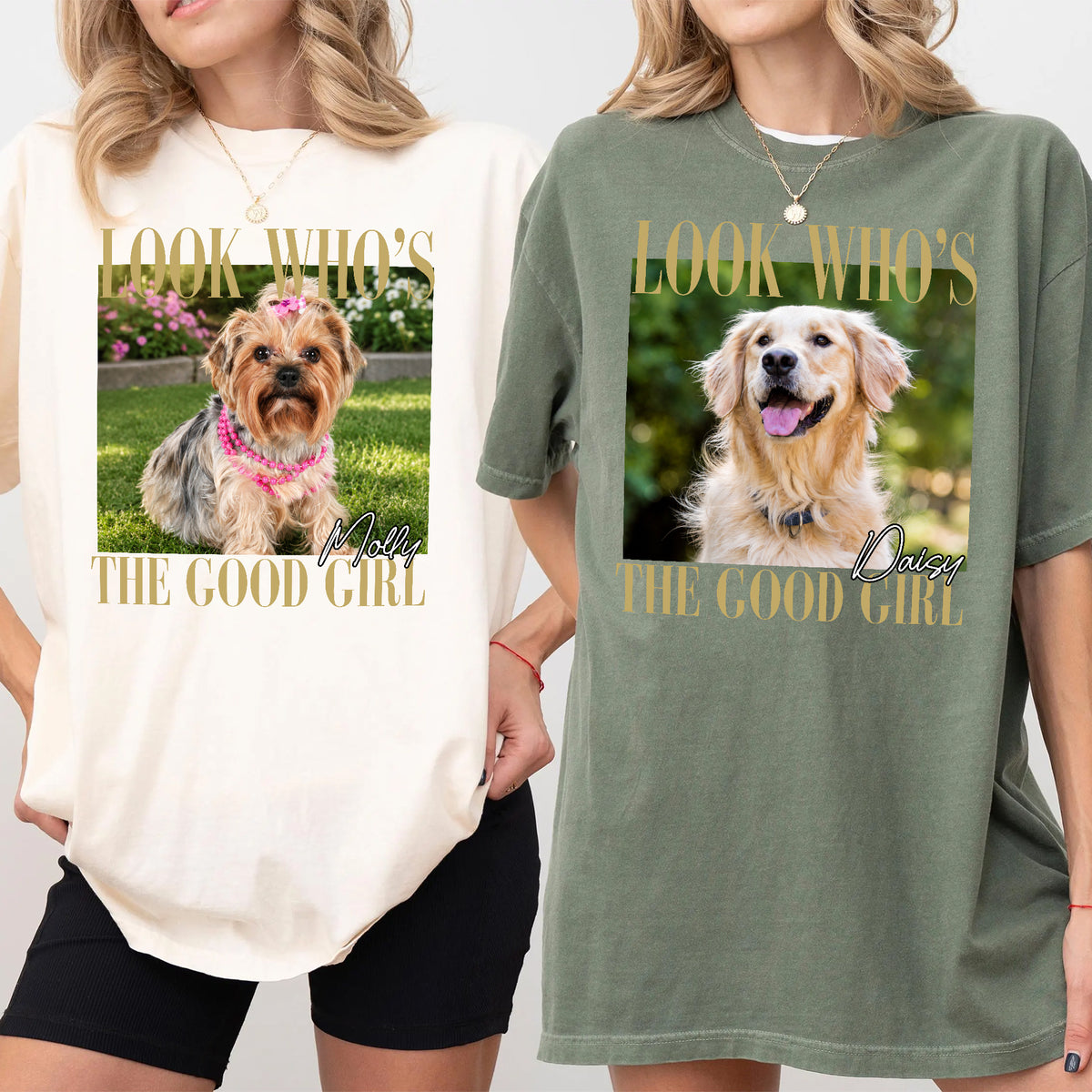 Custom Dog Cat Photo Look Who's The Good Boy, Good Girl Comfort Shirt LM32 669603