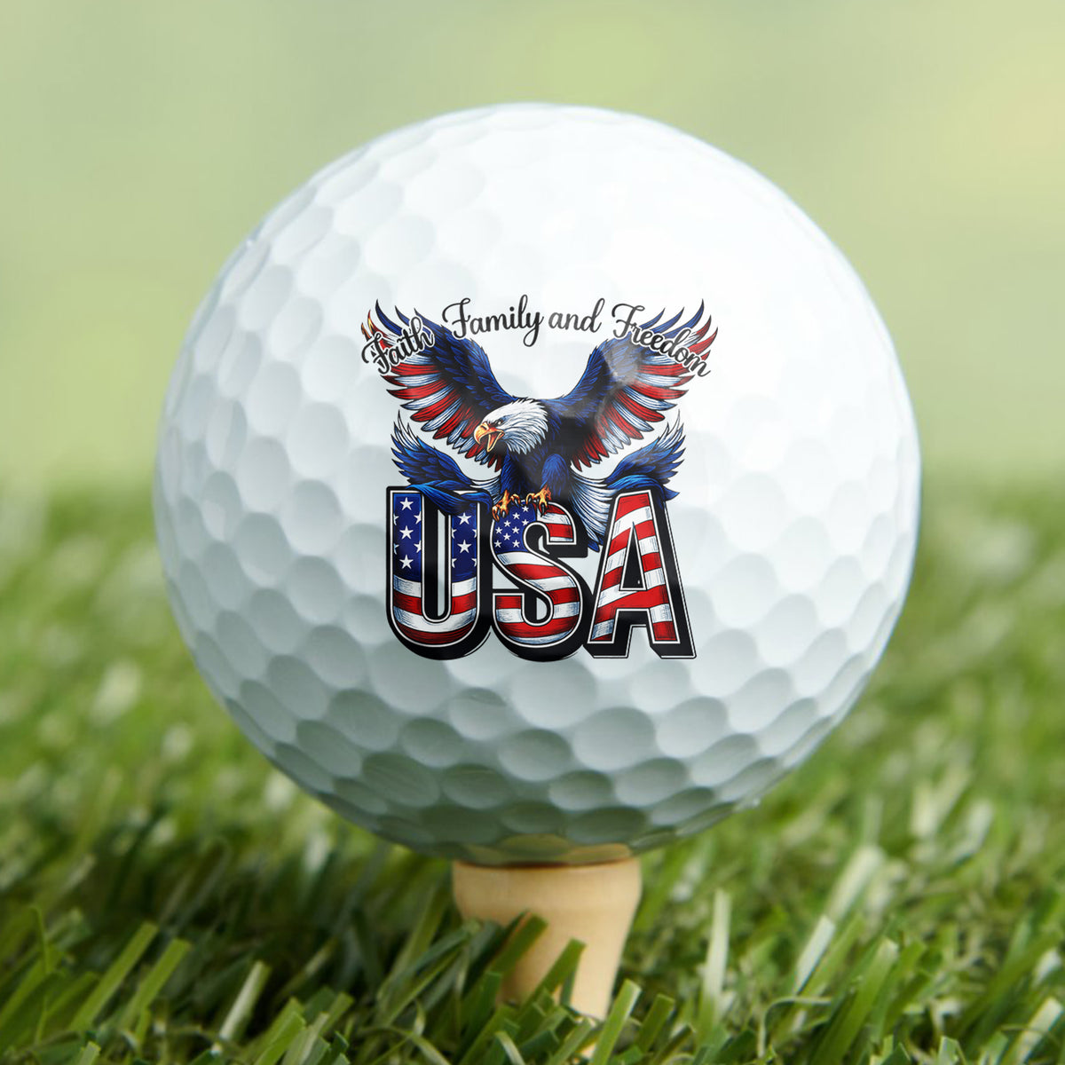 USA Faith, Family And Freedom Golf Ball TH10 169123