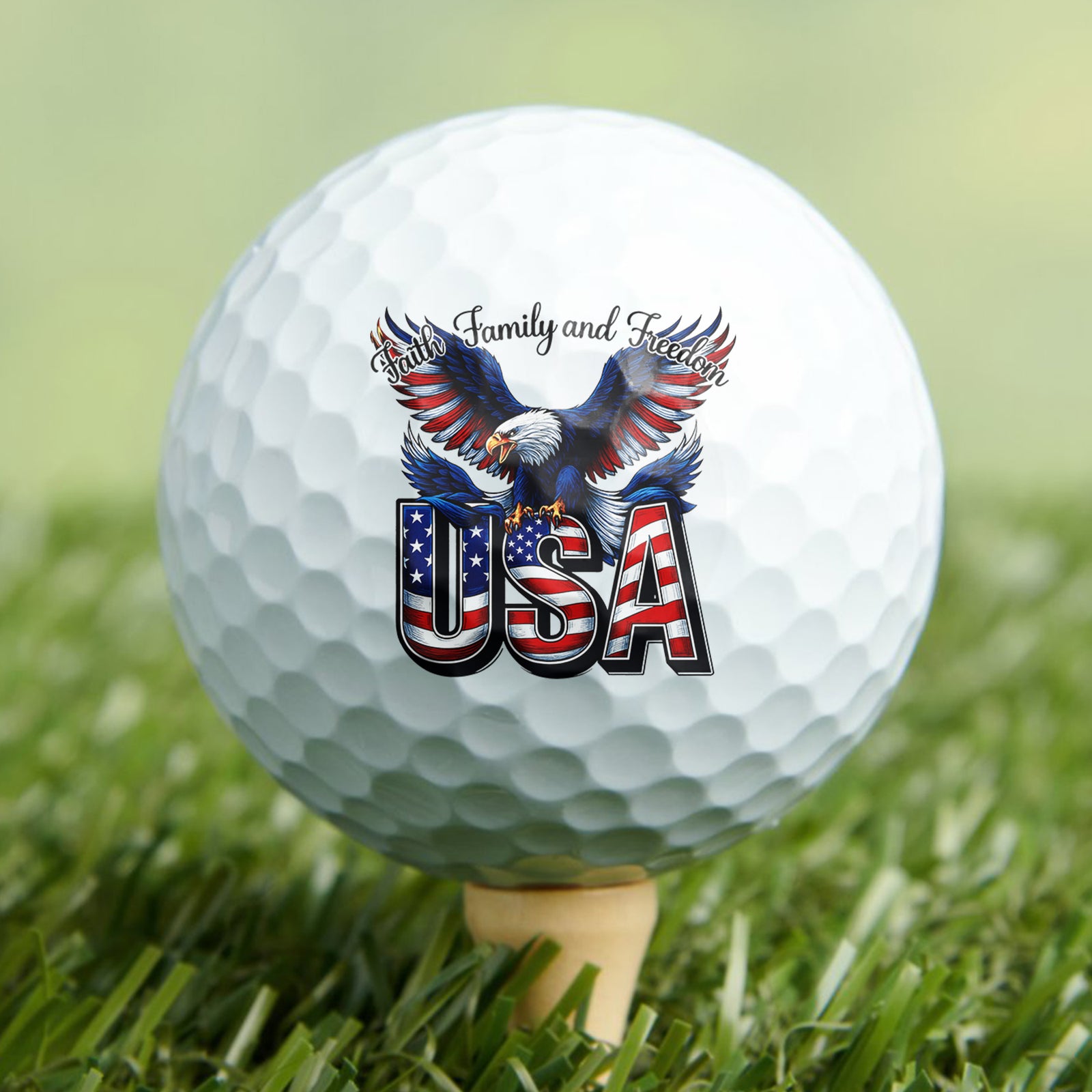 USA Faith, Family And Freedom Golf Ball TH10 169123
