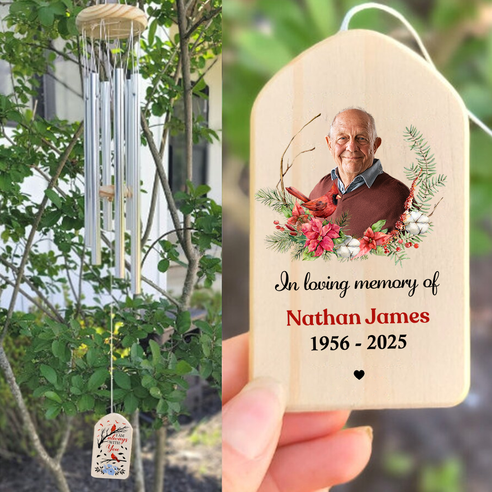 Personalized Cardinal Memorial Wind Chimes Sympathy Gifts LM32 893985