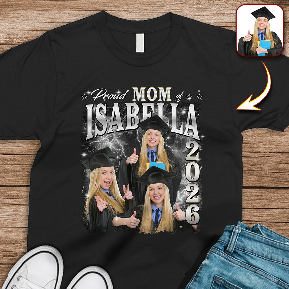 Custom Photo Proud Family Of 2026 Graduation Dark Shirt HA75 920482