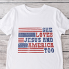 Personalised She Loves Jesus And America Too Bright Shirt LM32 897943