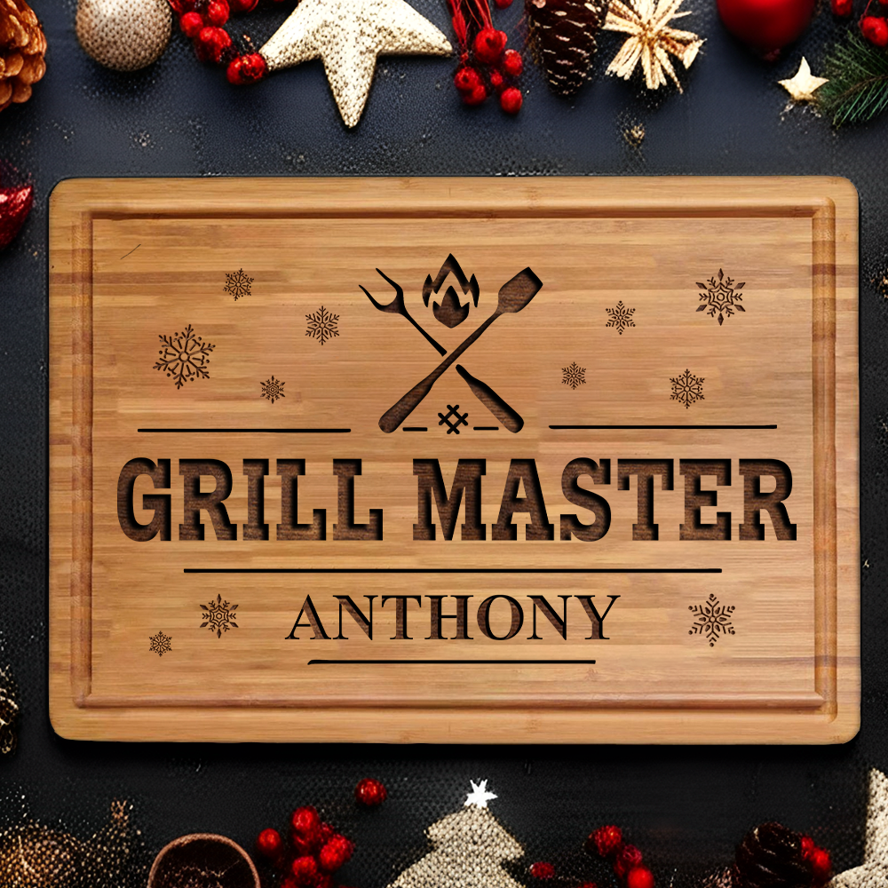 The Grillfather BBQ Engraved Cutting Board Personalized Gift For Christmas HO82 894354