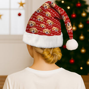 Custom Funny Dog Face Christmas Unique Santa Hat For Dog Lovers LM32 895341