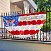 Custom Family Name Red White Blue Floral USA Independence Day Non-Pleated Fan Flag TH10 898893