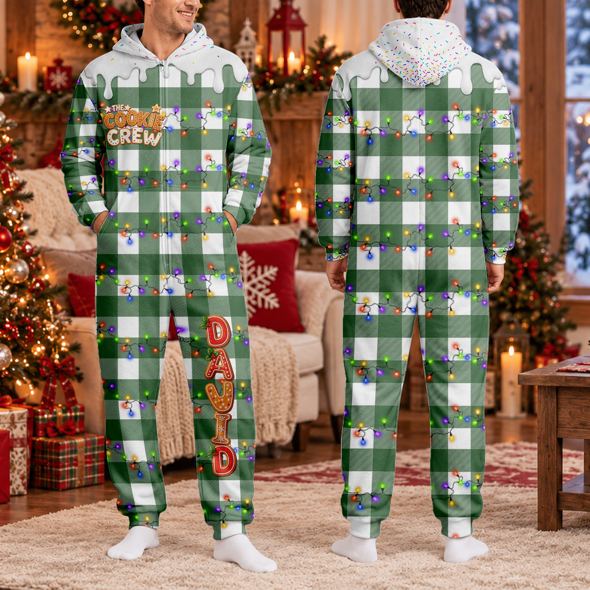 Custom Name The Cookie Crew Gingerbread Letter Onesie Pajamas TH10 171241