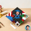 Custom Funny Face Class Of 2026 Country Flag Graduation Cap Topper TH10 169203