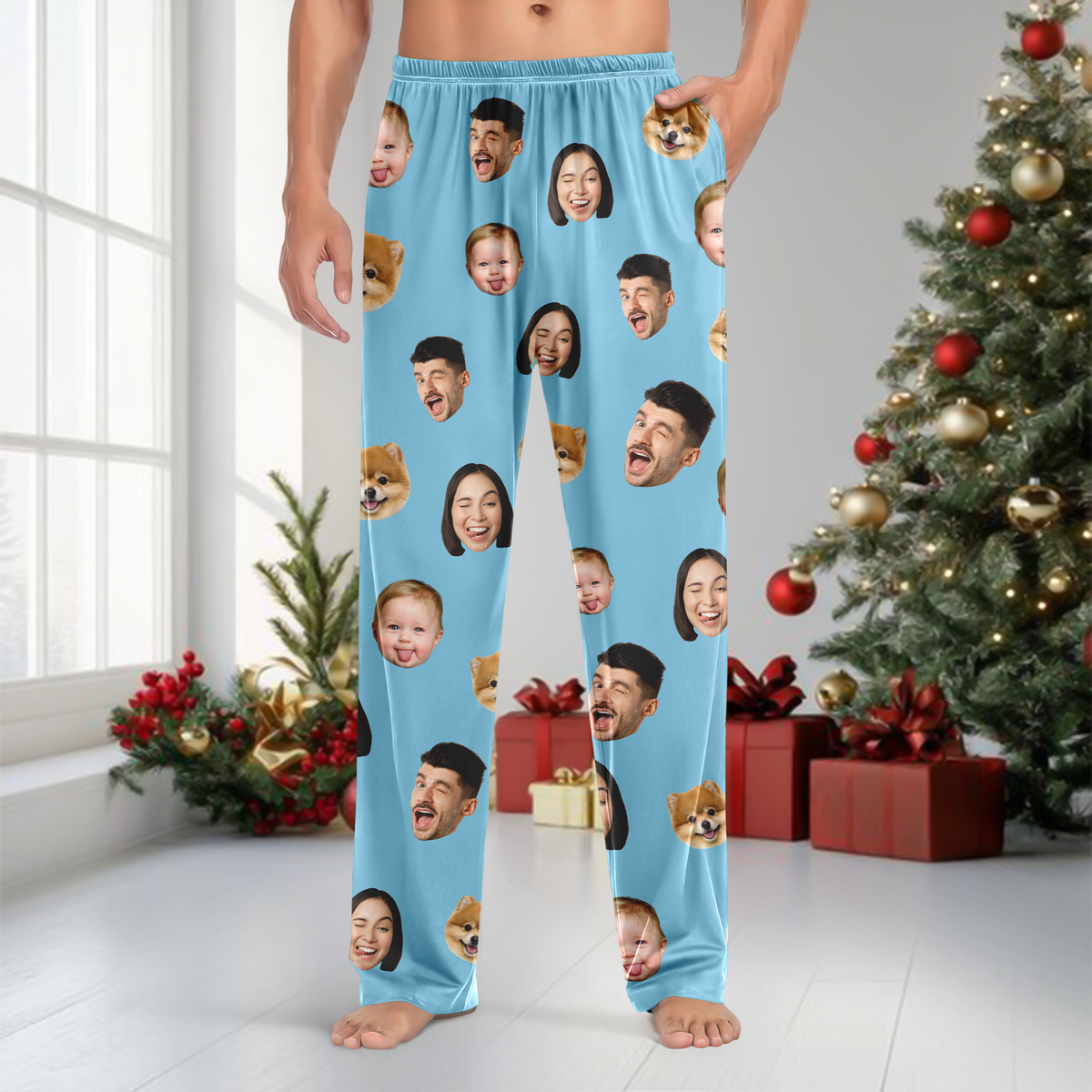 Custom Family Member Photo Sweatpants For Christmas TH10 171337