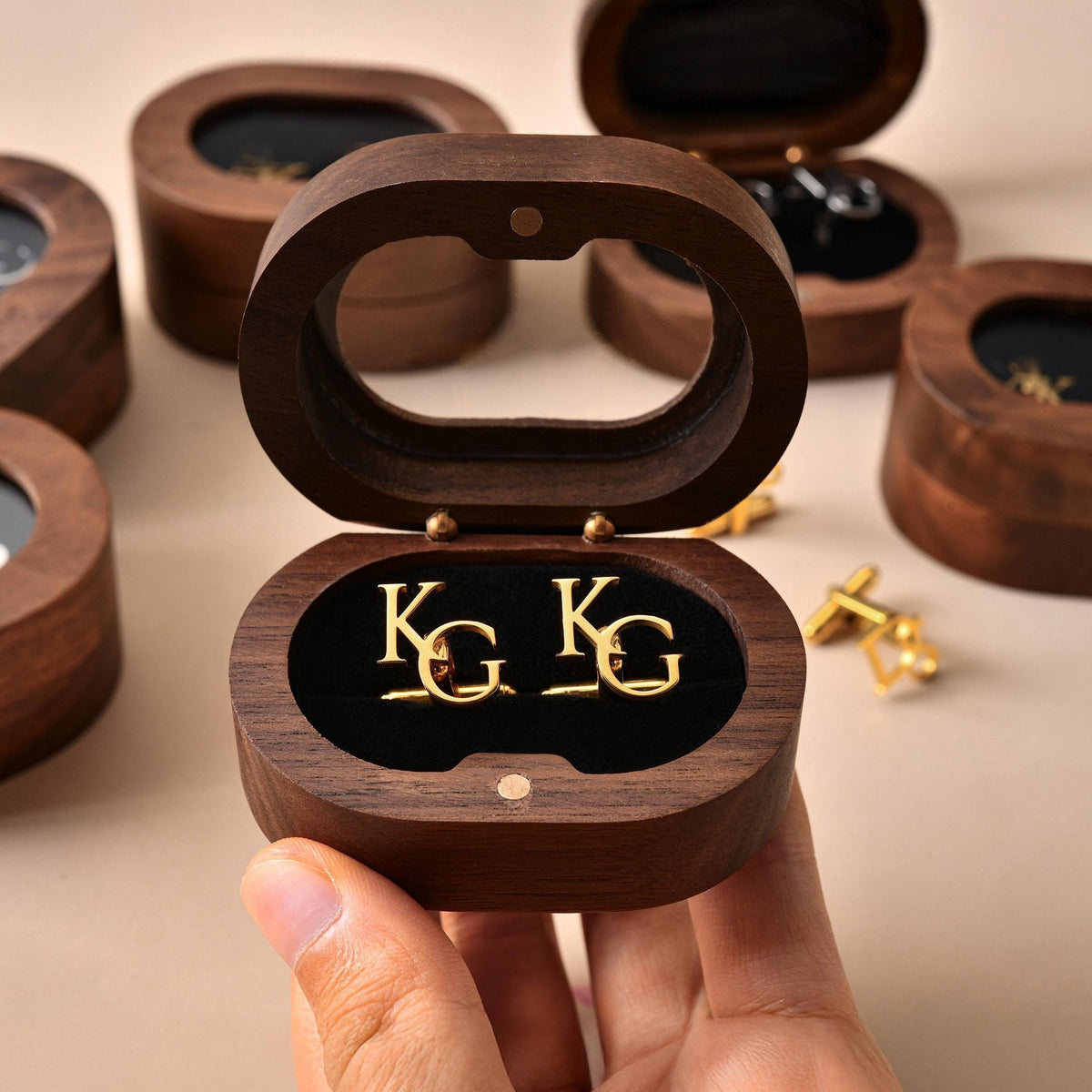 Personalized Initial Cufflinks for Men, Best Man Gifts For Father's Day, Valentine, Groomsmen Gifts LM32 899483