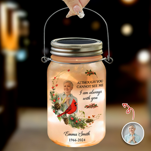 Custom Photo I Am Always With You Memorial Mason Jar Light LM32 897581