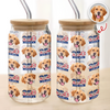 Custom Dog Photo America 250 Years 1776 - 2026 Glass Can With Lid TH10 898671