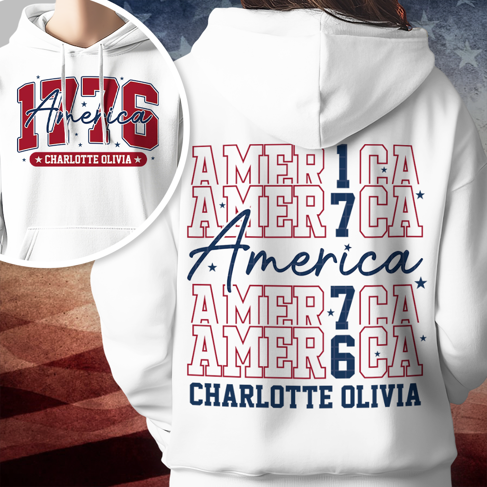 Custom Name America 1776 Front And Back Shirt TH10 898927