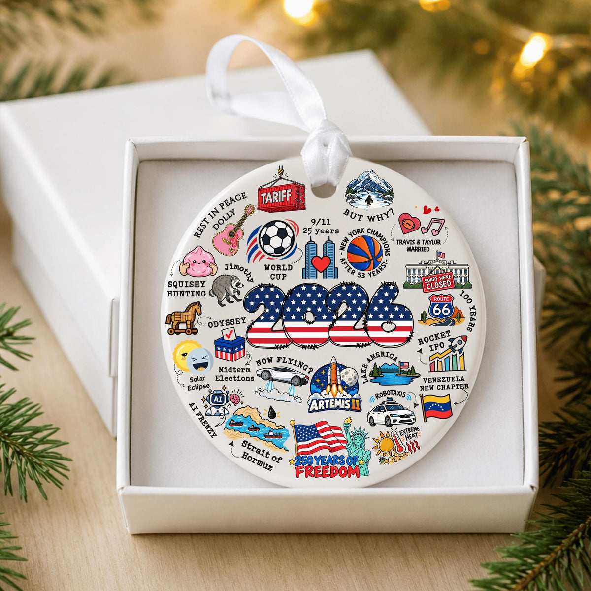 2026 Year to Review Remember Keepsake Christmas Ceramic Ornament LM32 670725