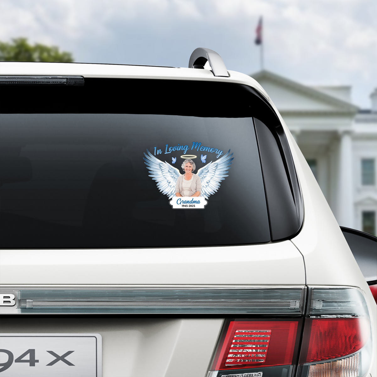 Custom Photo In Loving Memory - Personalized Memorial Car Sticker HO82 900986