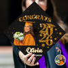 Custom Photo Congrats Graduate Class Of 2026 Glitter Cap Topper HO82 901878