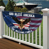 Custom Family Name Patriotic 250th Anniversary God Bless America Eagle 1776–2026 Non-Pleated Fan Flag HA75 920118
