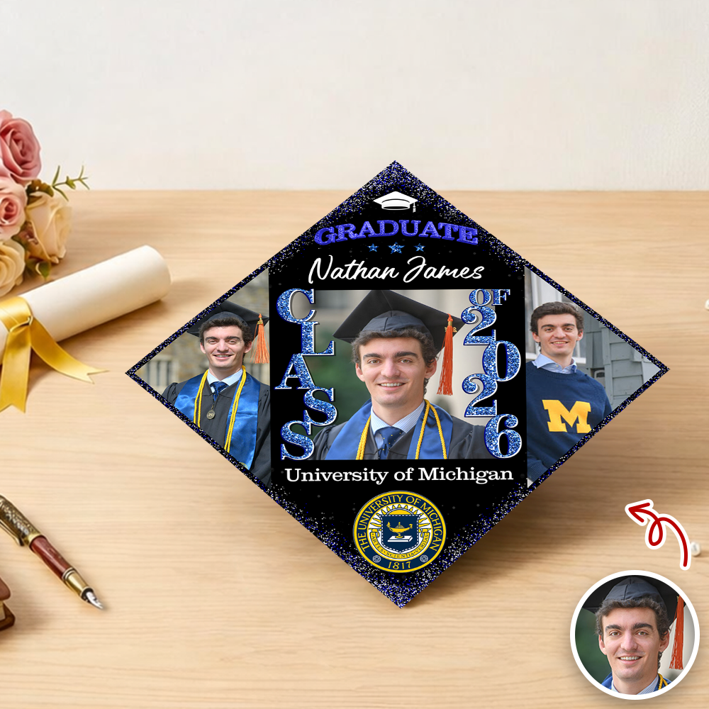 Personalized Graduation Cap Topper Class of 2026 – Custom Grad Cap Decoration HO82 901740