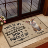 Personalized This Is My Happy Place Doormat For Dog Lover Home Entrance Decor Gift CH07 180126