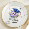 Personalized Graduation With Birth Flower Jewelry Dish HO82 901828
