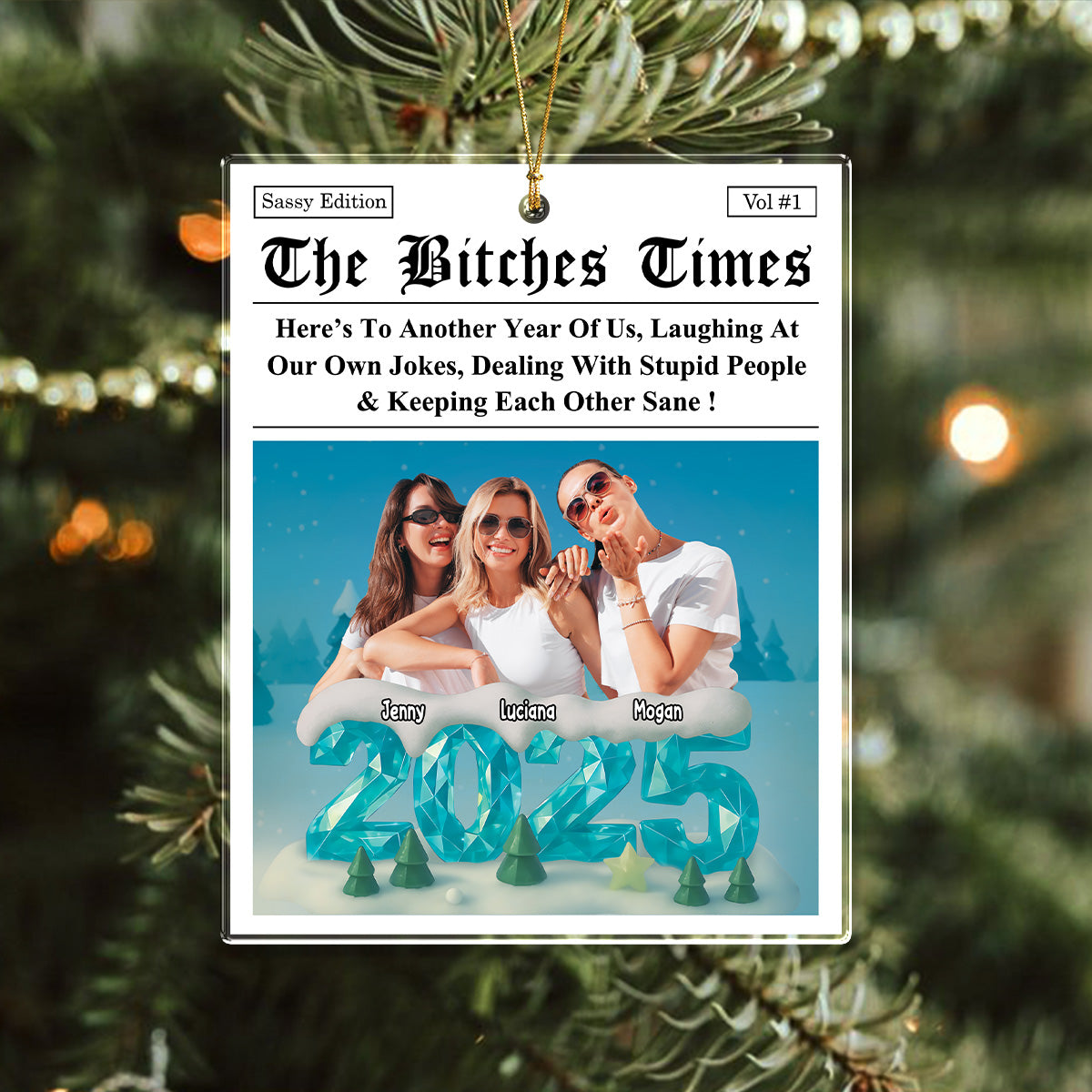 Here's To Another Year Of Us - Personalized Acrylic Ornament Gifts For Women, Besties, Sisters, BFF LM32 897113