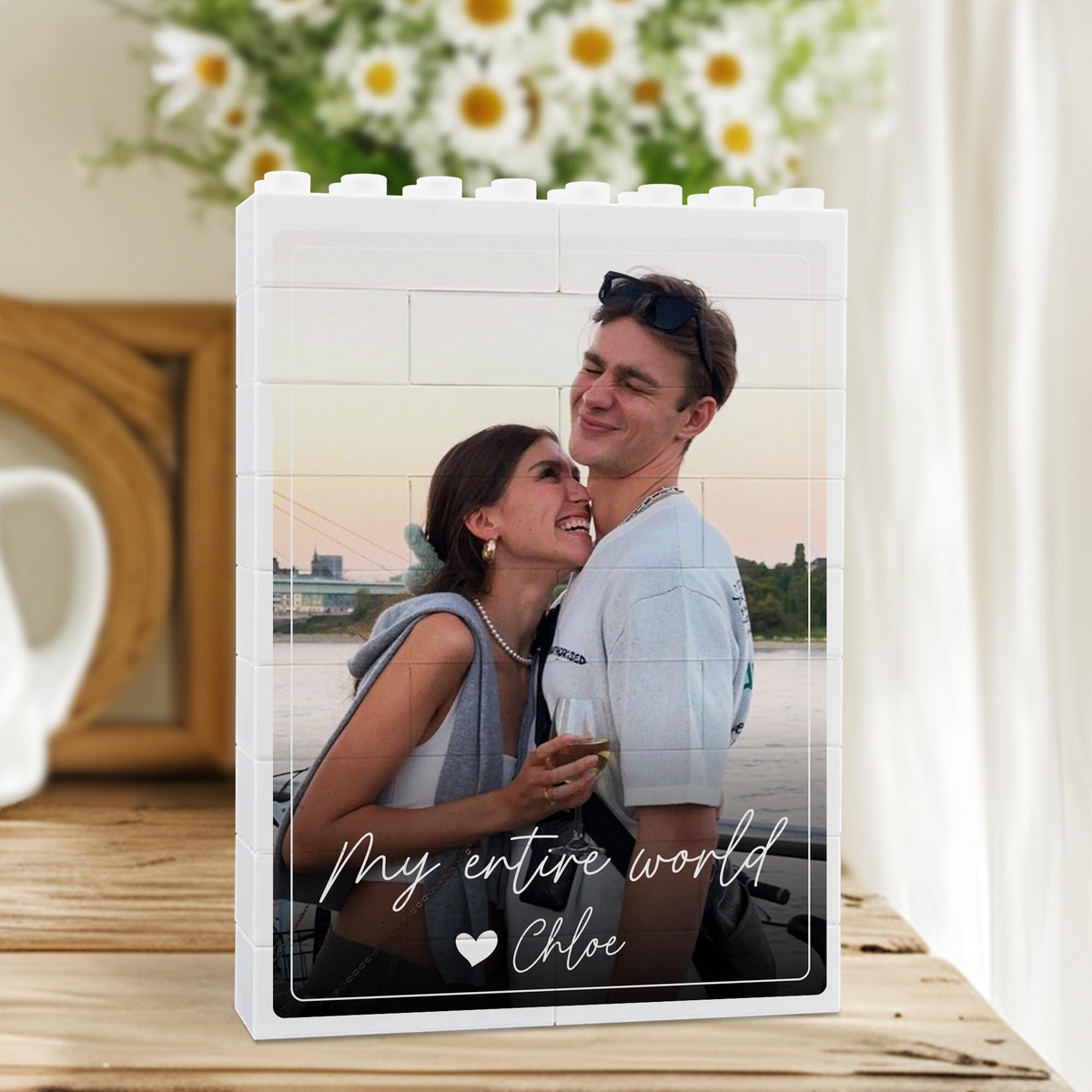 Personalized Couple Photo Building Block - Valentine's Day Gift For Boyfriend Husband HO82 901360