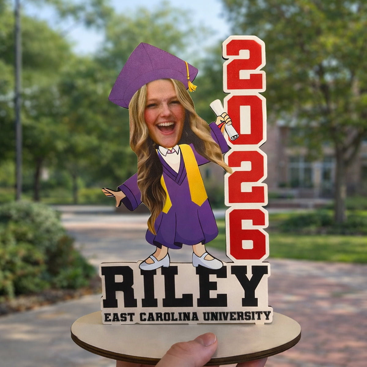 Personalized Funny Face Photo Gift for Class of 2026 Graduation Wooden Stand LM32 899319