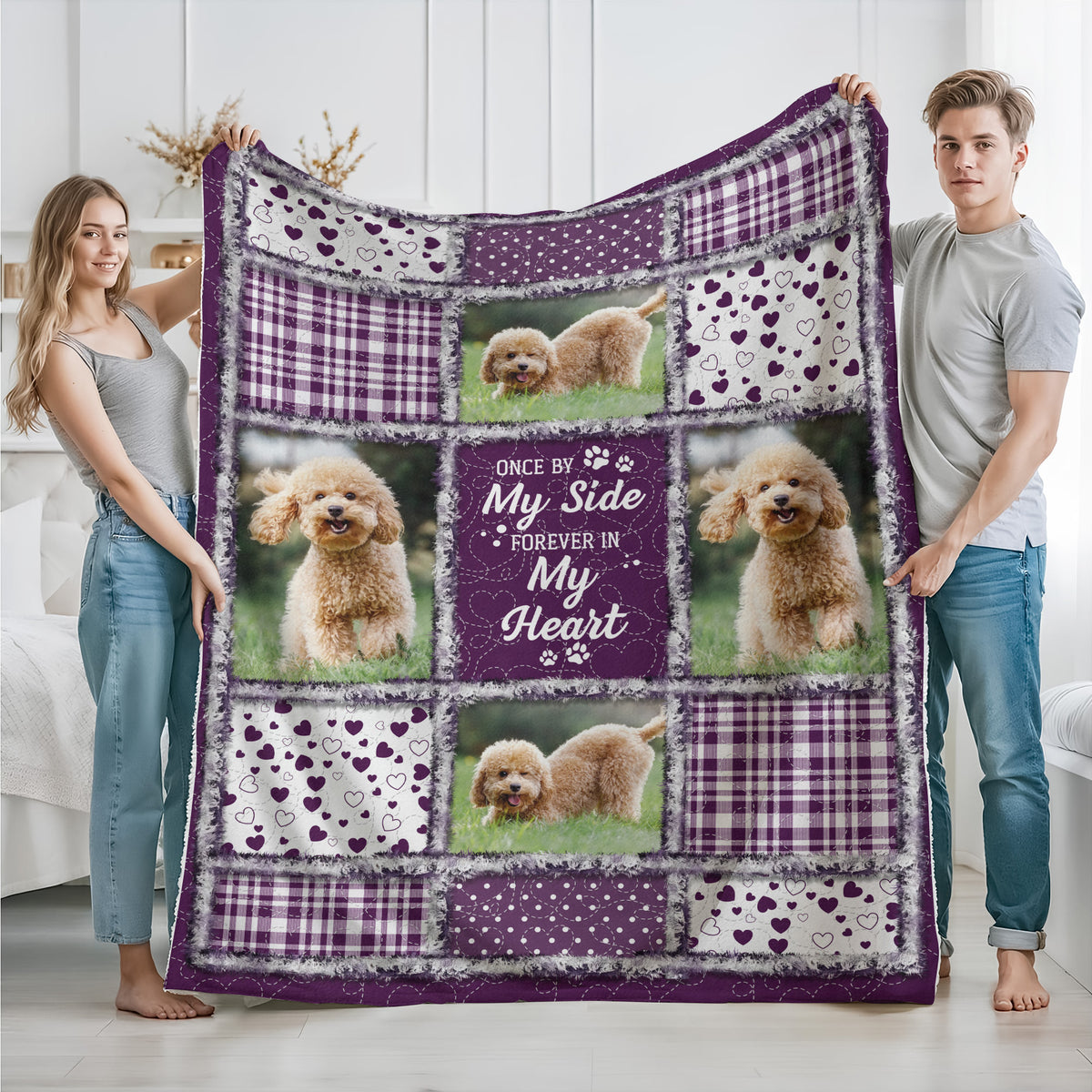 Custom Photo Forever In My Heart Memorial Blanket For Dog Lover TH10 896597