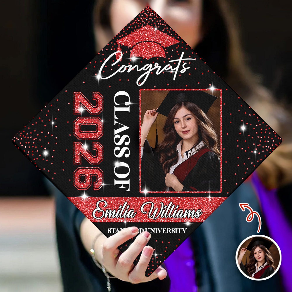 Custom Photo Class of 2026 Congratulations Graduation Cap Topper HO82 901728