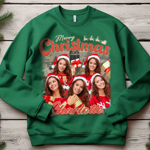 Custom Human Face Photo Merry Christmas Sweatshirt TH10 892021