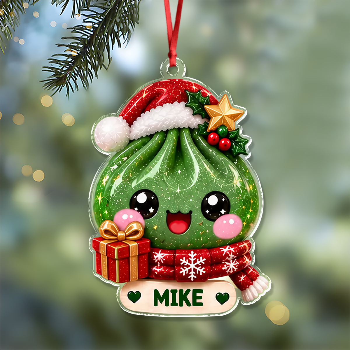 Personalized Christmas Dumpling Dim Sum Acrylic Ornament Christmas Gift HA75 919418