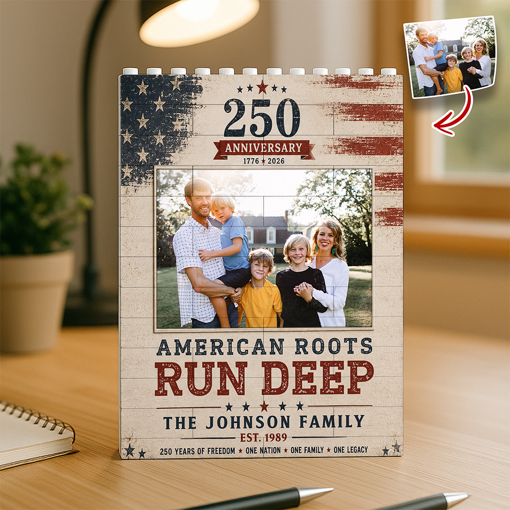 Custom Photo US 250th Anniversary 1776-2026 - Patriotic Gift for Family TH10 170003