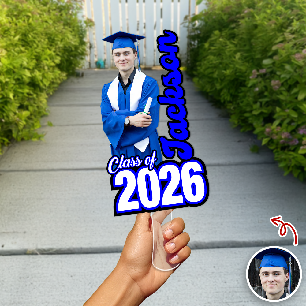 Personalised Class Of Face Fan Party Favor for Graduate LM32 899435