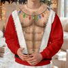Personalized Funny Santa Abs Belly Body Ugly Sweater For Husband Dad Grandpa Chirstmas Gag Gift HA75 919350