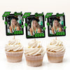 Custom Photo Class of 2026 Glitter Graduation Cupcake Toppers, Personalized Party Decorations CH07 895598
