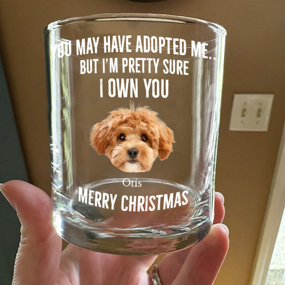 Custom Photo I'm Pretty Sure I Own You Personalized Whiskey Glass For Dog Lover LM32 895073