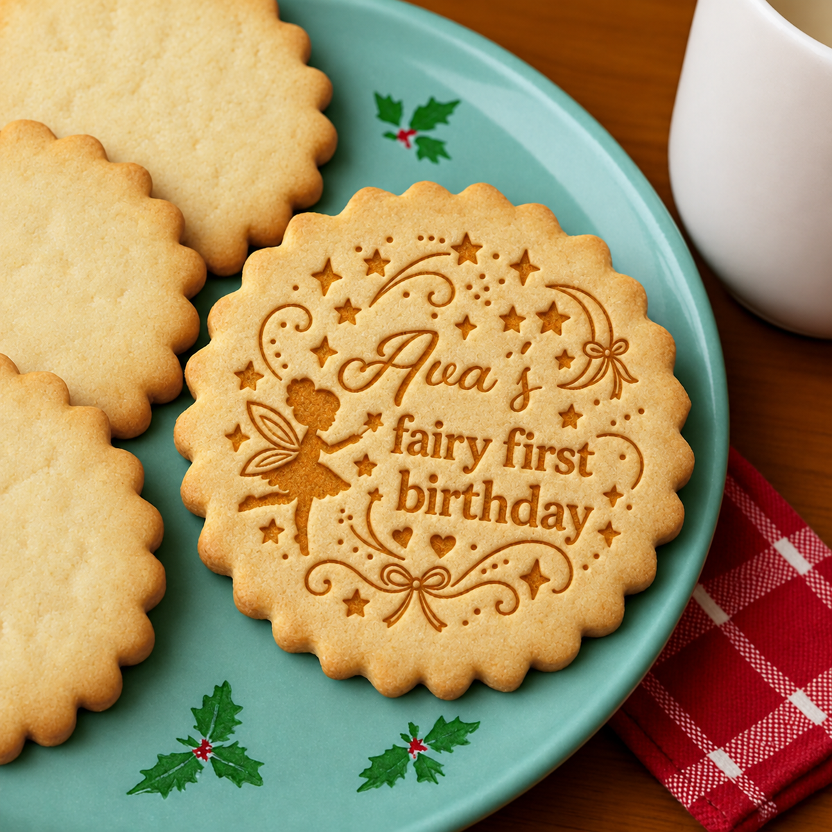 Personalized Fairy First Birthday Cookie Stamp, Birthday Baking Gift HA75 919646