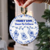 Personalized Family Love Knows No Distance 3D Inflated Effect Ceramic Ornament CH07 899062