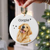 Custom Dog Photo & Name Merry Christmas Ceramic Ornament LM32 670363