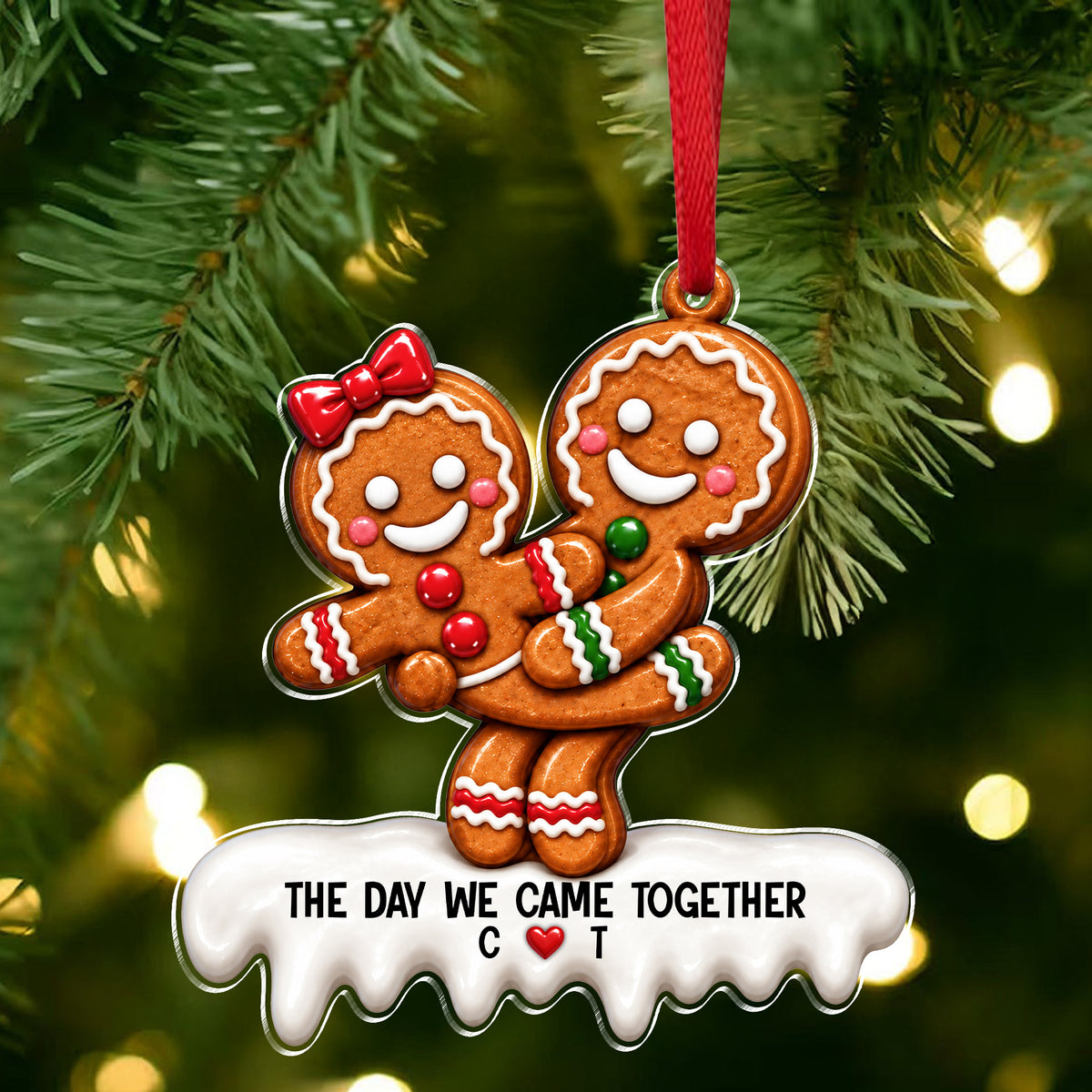 Funny Naughty Gingerbread Couples Acrylic Ornament Christmas Silly Gifts CH07 180694