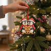 Personalized Penguin Couple First Christmas 2 Layers Wooden Ornament LM32 897519