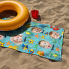 Custom Photo Cute Kid Face Watercolor Sea Creatures Summery Beach Towels CH07 895818