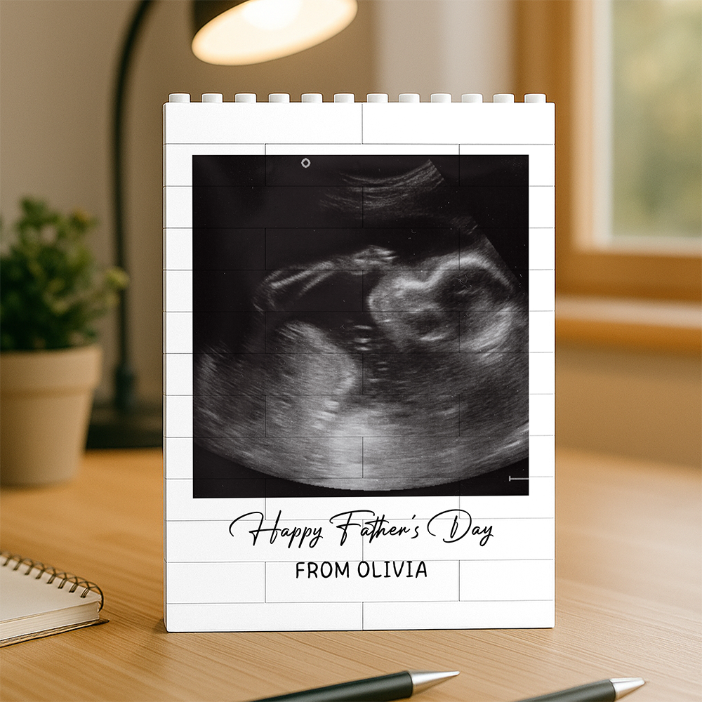 Custom Photo Happy Father's Day Baby Scan Building Brick Blocks TH10 898857