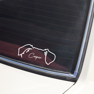Personalized Dog Clipart Car Window Decal Sticker Gift For Pet Lovers TH10 898399