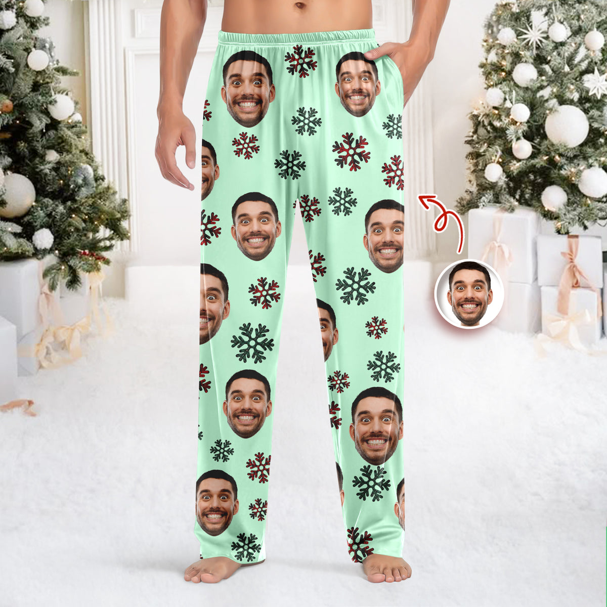 Custom Face Kid Family Personalized Christmas Sweatpants HA75 898424