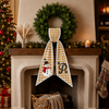 Personalized Letter Name Snowman Christmas Embroidered Wreath Sash, Festive Holiday Door Decor LM32 670205